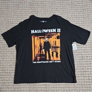 Halloween II Movie Shirt 2XL The Nightmare isn't Over! Tee 50 - 52 Plus Size Top